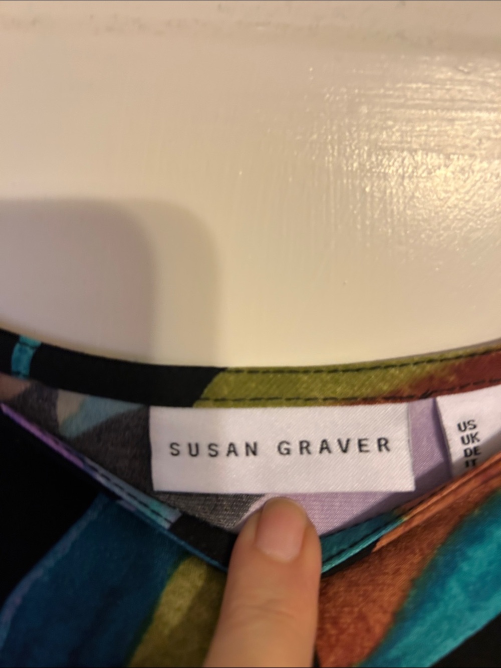 Susan Graver Multicolor Leaf-Print Ruffle-Sleeve Tunic - Picture 2 of 5